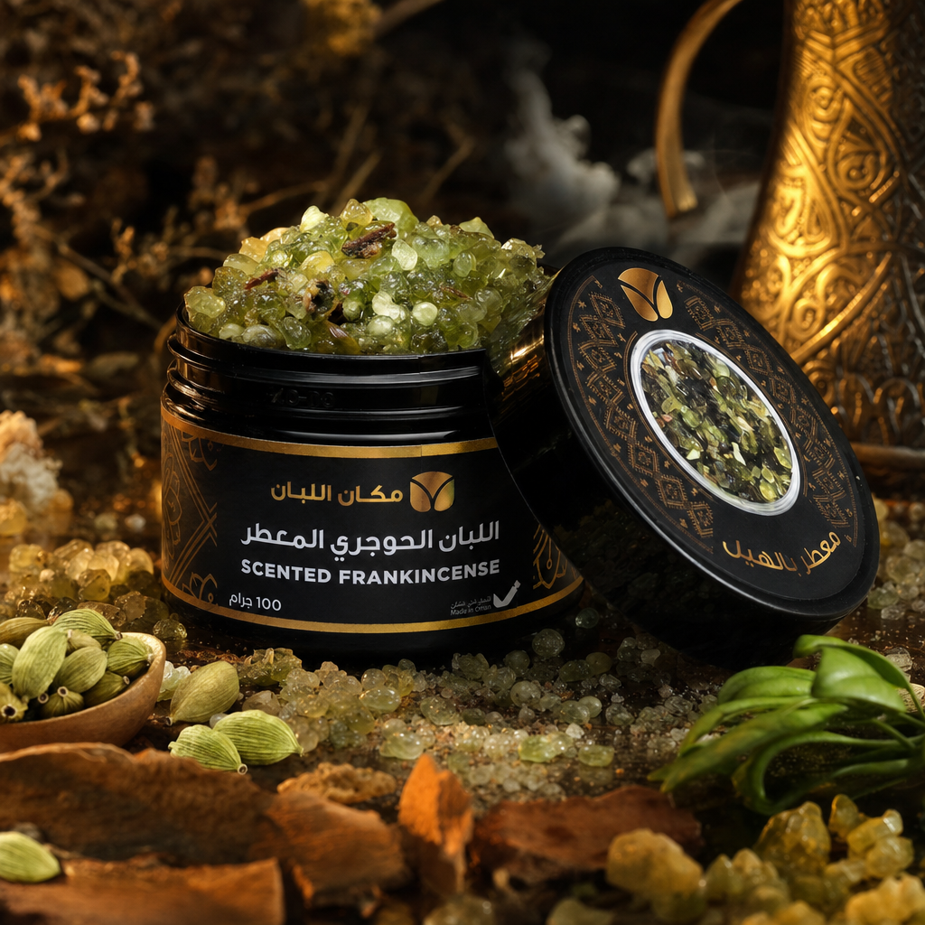 Cardamom Scented Frankincense Resin (100g) - Authentic Omani Hojari from Dhofar