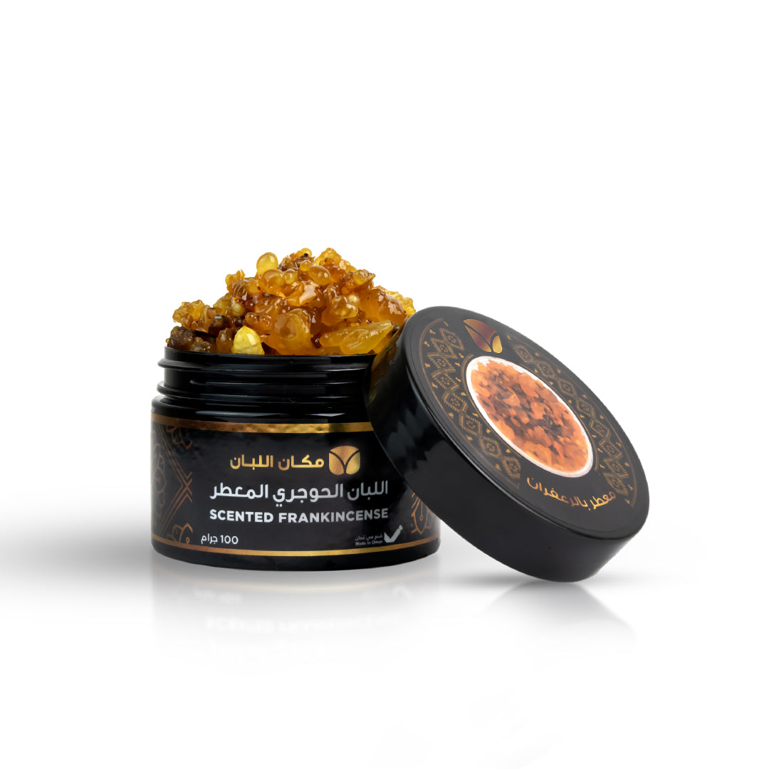 Saffron-Infused Frankincense Resin - Premium Omani Boswellia (100g)