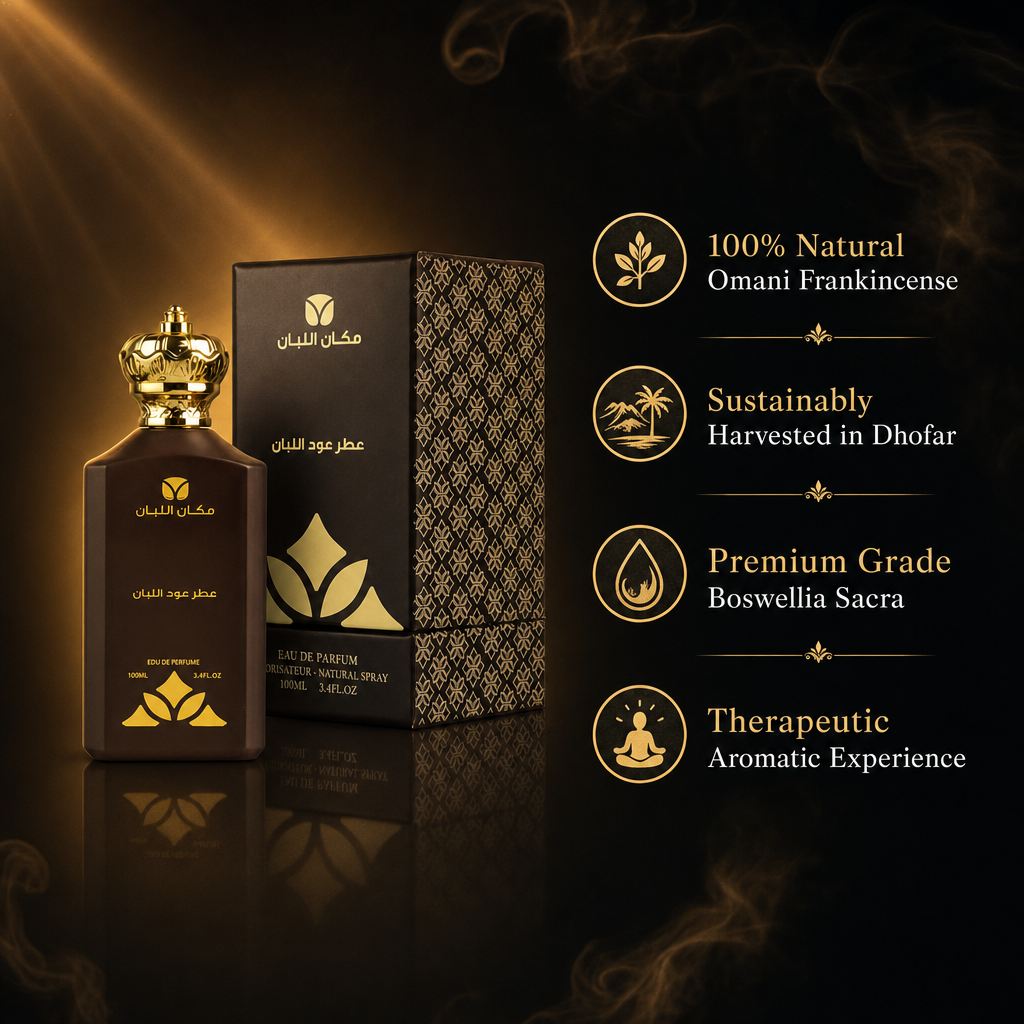 Oud Frankincense Premium Perfume Oil (100ml) - Authentic Middle Eastern Fragrance