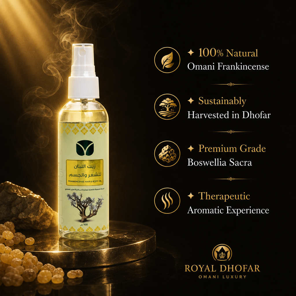 Premium Frankincense Hair & Body Oil - Authentic Omani Hojari