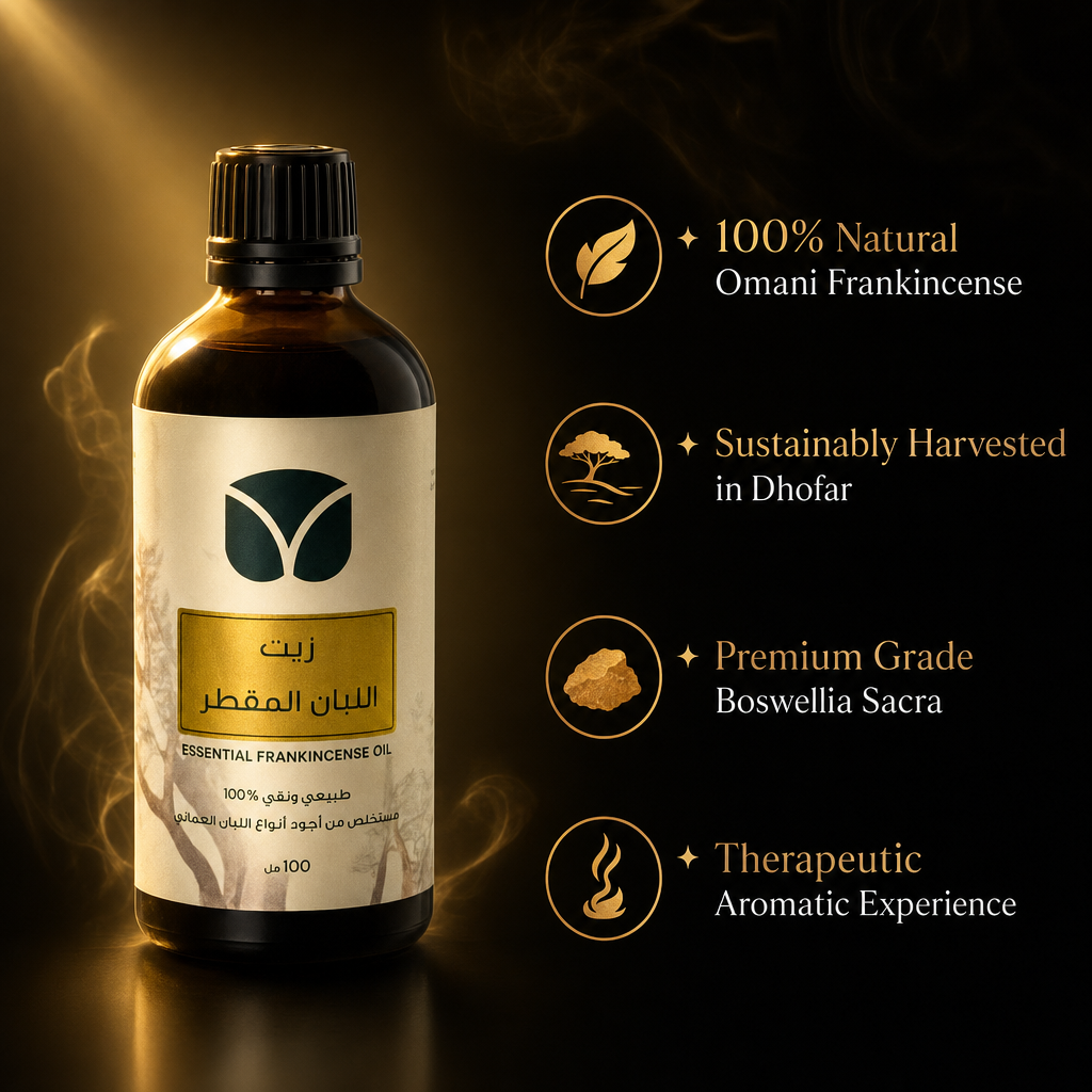 Premium Omani Frankincense Essential Oil - 100ml Pure Distilled Hojari Grade