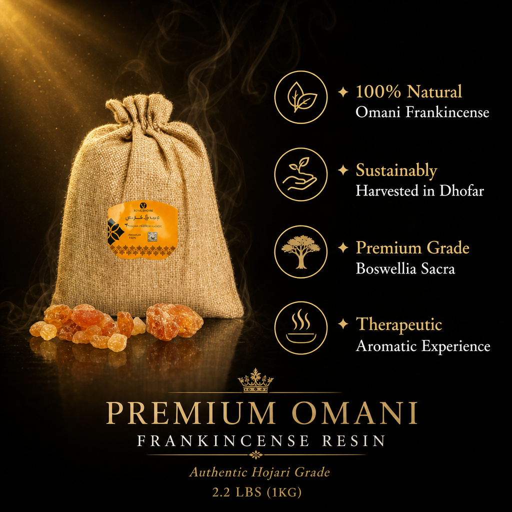 Premium Omani Frankincense Resin - Authentic Hojari Grade (2.2 lbs)