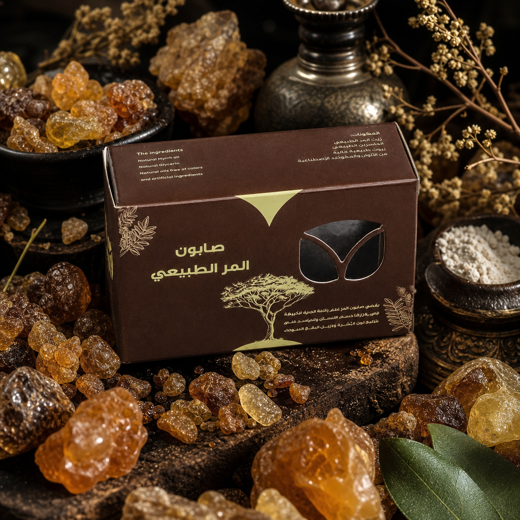 Authentic Middle Eastern Myrrh Natural Soap - Organic Antibacterial Bar