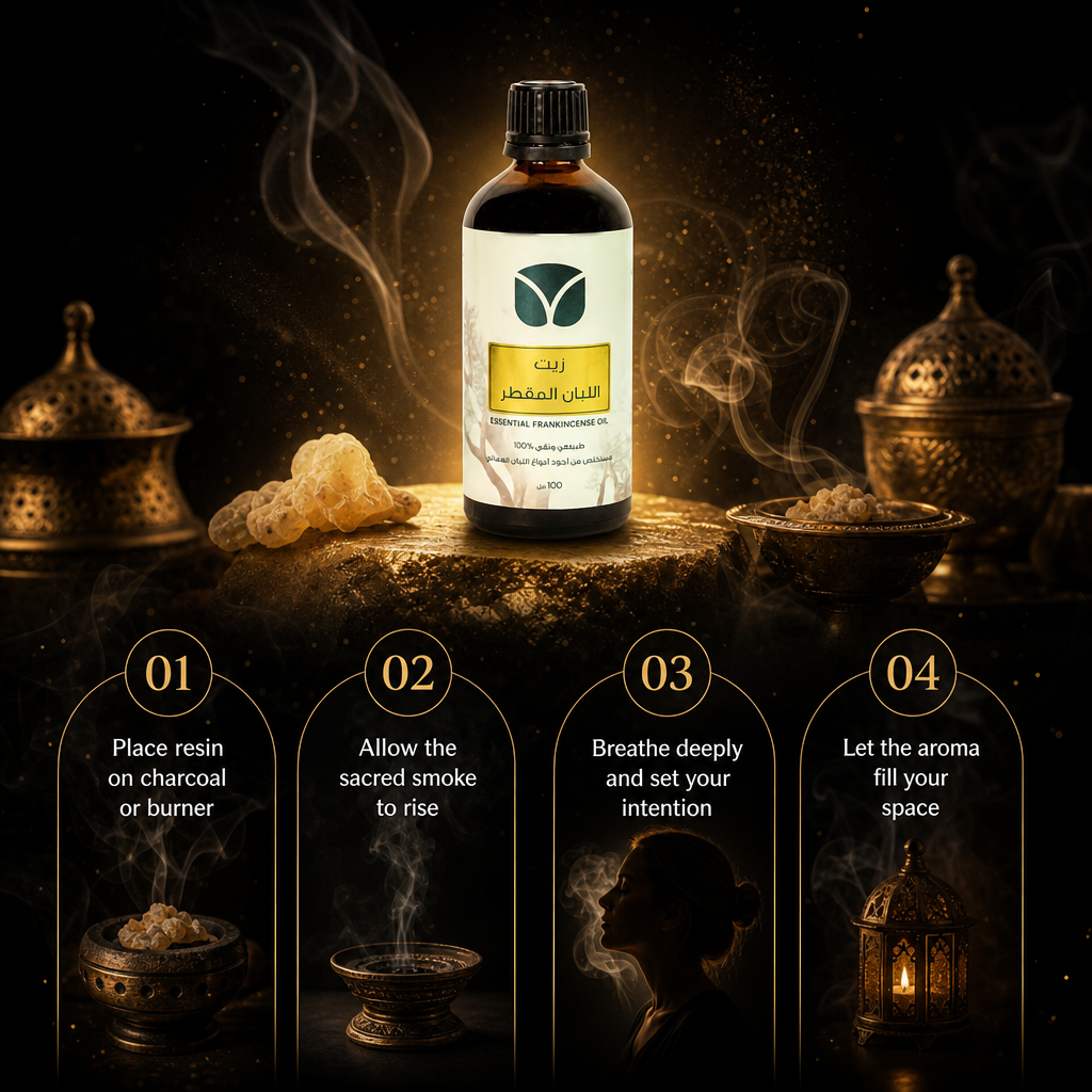 Premium Omani Frankincense Essential Oil - 100ml Pure Distilled Hojari Grade