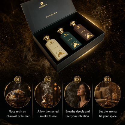 Frankincense Fragrance Collection - 3 Luxury Middle Eastern Perfumes Gift Set
