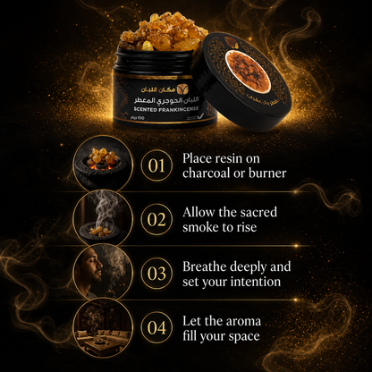 Saffron-Infused Frankincense Resin - Premium Omani Boswellia (100g)