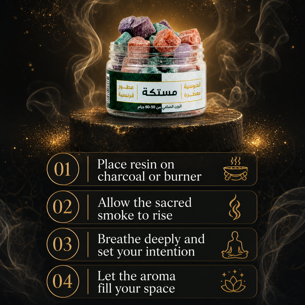 Premium Indonesian Aromatic Mastic Resin with French Fragrance Oil