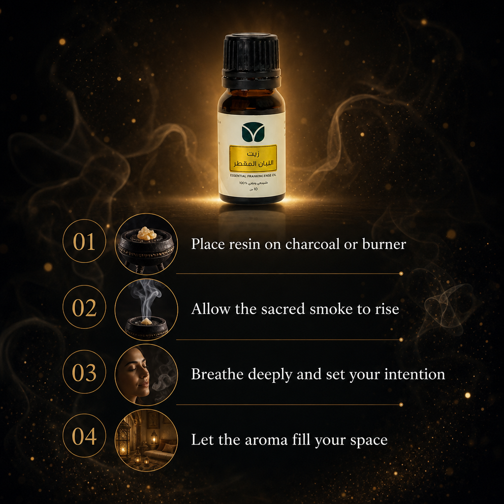 Pure Omani Frankincense Essential Oil - Distilled Boswellia (10ml)