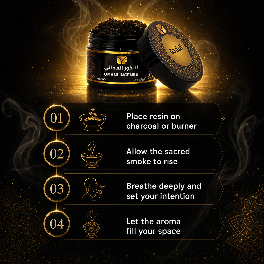 Premium Cold Frankincense Incense - Authentic Omani Hojari