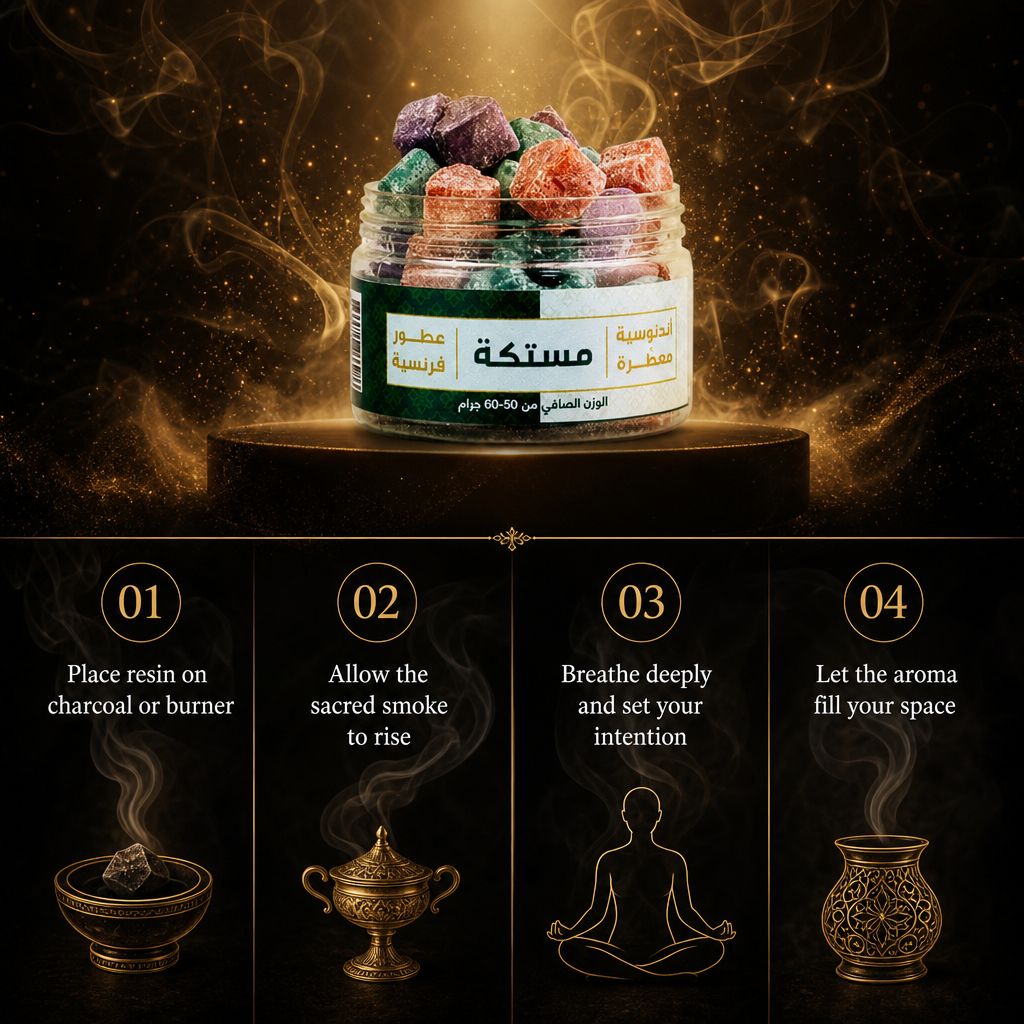 Premium Indonesian Aromatic Mastic Resin with French Fragrance Oil