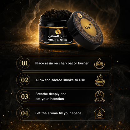 Premium Cold Frankincense Incense - Authentic Omani Hojari