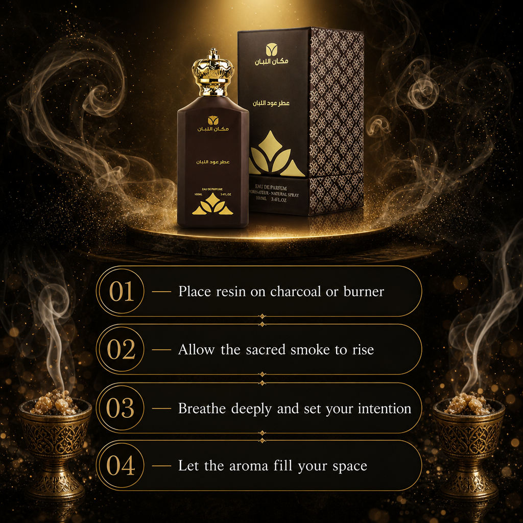 Oud Frankincense Premium Perfume Oil (100ml) - Authentic Middle Eastern Fragrance