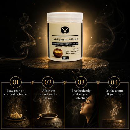 Premium Hojari Frankincense Powder for Face Masks - Pure Dhofar Mountain Grade