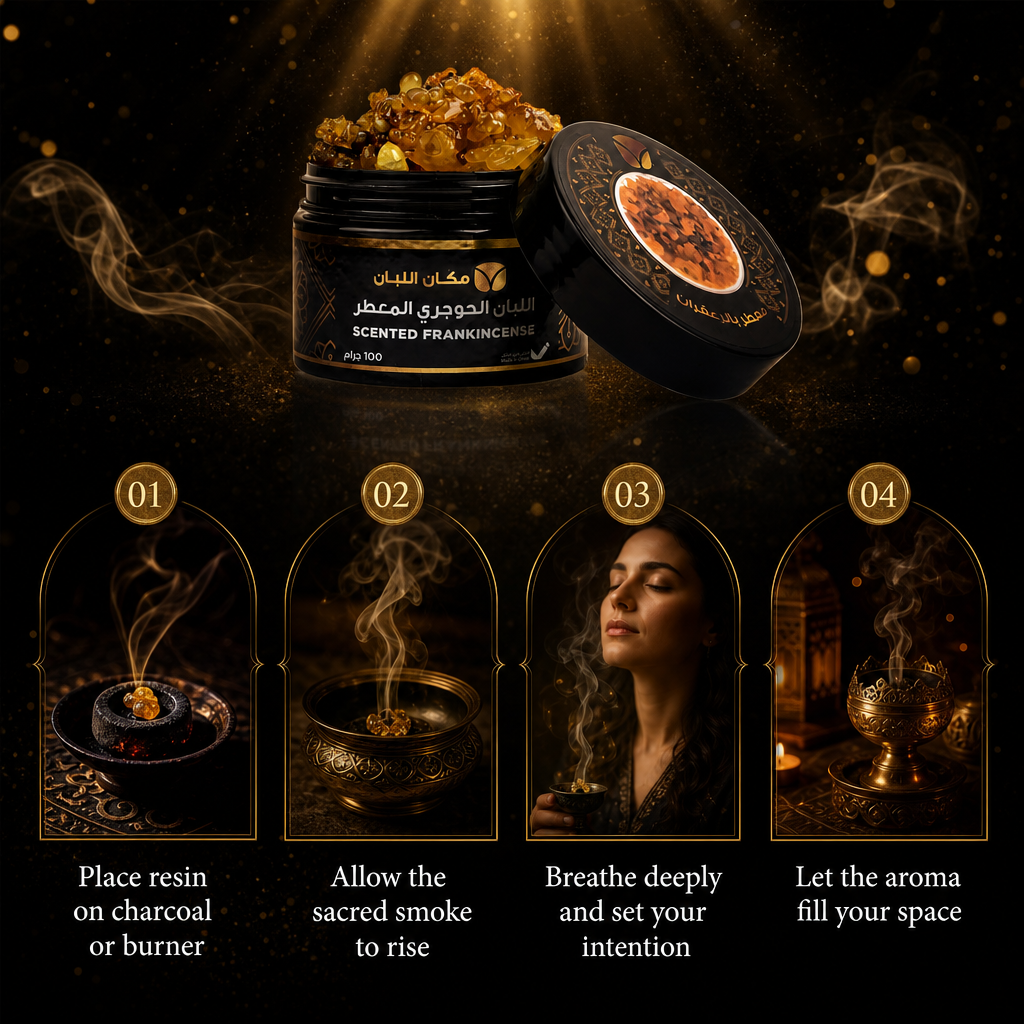 Saffron-Infused Frankincense Resin - Premium Omani Boswellia (100g)