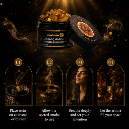Saffron-Infused Frankincense Resin - Premium Omani Boswellia (100g)
